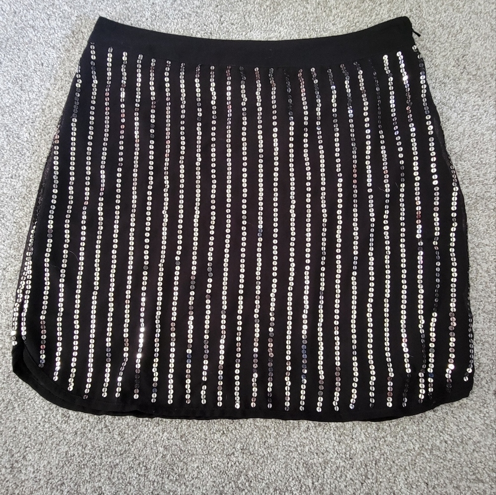 Black Angie Skirt with Sequins